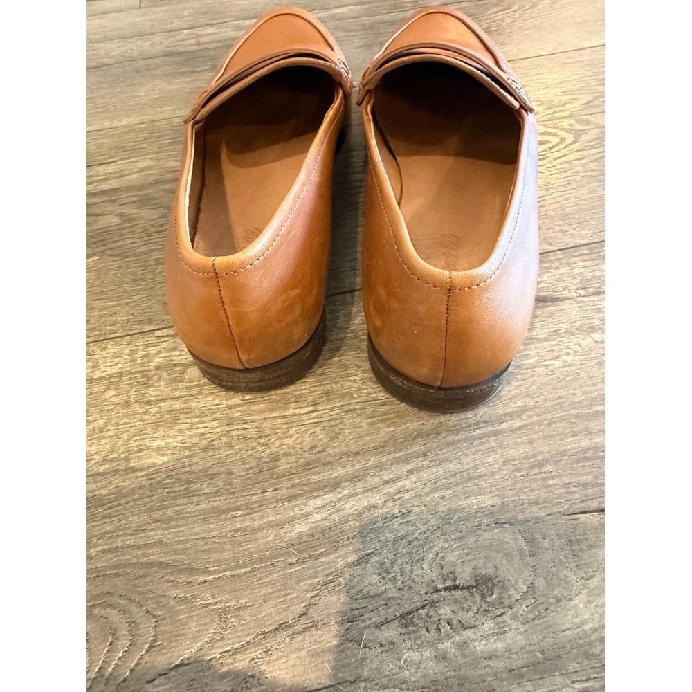 Madewell Frances Loafers English Saddle Tan Leather Pointed Toe Shoes Size 9 - Picture 4 of 9
